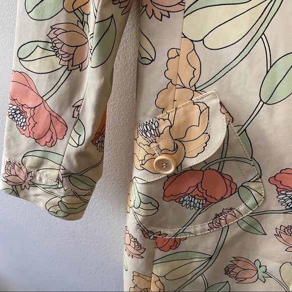 LOFT Ann Taylor Floral Lightweight Jacket Size Medium - Picture 6 of 8